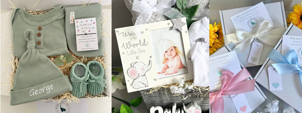 Baby Shower Hampers - Pink and Blue Hampers