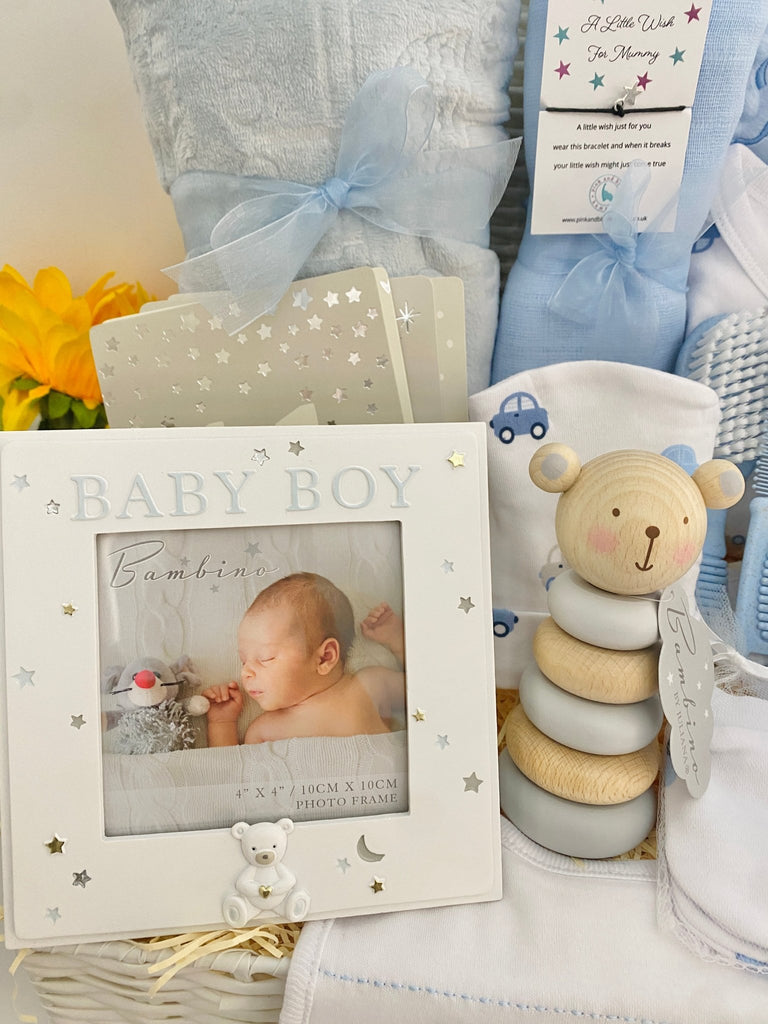 Baby Boy Gift Hamper - Playful Bear - Pink and Blue Hampers