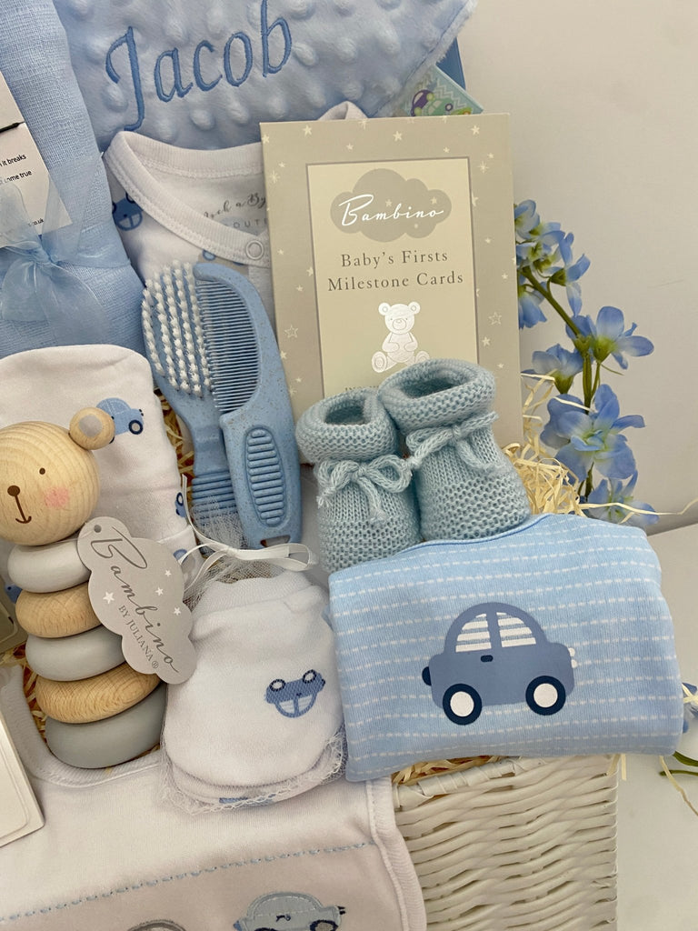 Baby Boy Gift Hamper - Playful Bear - Pink and Blue Hampers