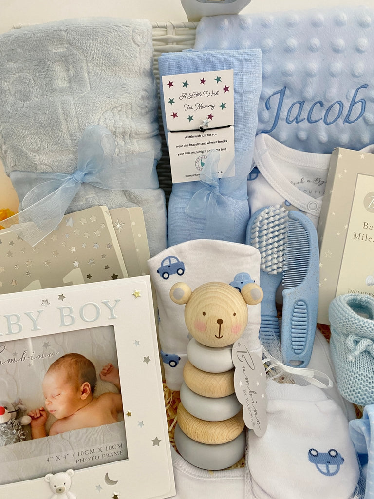 Baby Boy Gift Hamper - Playful Bear - Pink and Blue Hampers