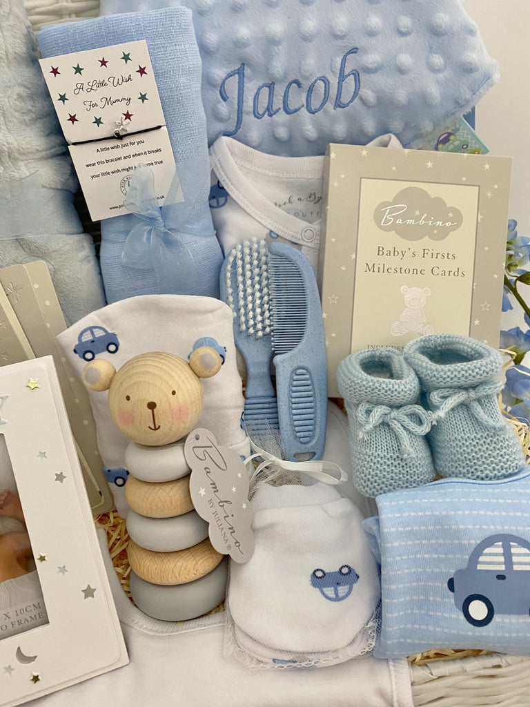 Baby Boy Gift Hamper - Playful Bear - Pink and Blue Hampers