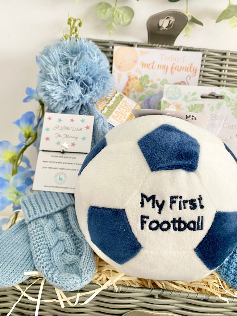 Baby Boy Gift - My First Football - Pink and Blue Hampers