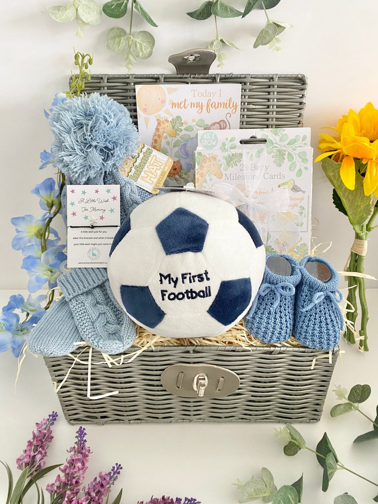 Baby Boy Gift - My First Football - Pink and Blue Hampers