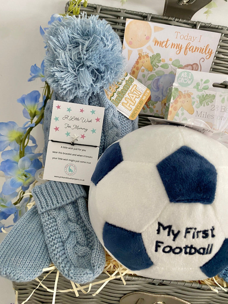 Baby Boy Gift - My First Football - Pink and Blue Hampers