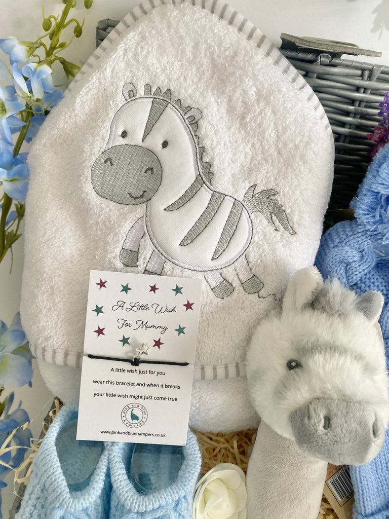 Baby Boy Hamper - Friends With Zebra - Pink and Blue Hampers