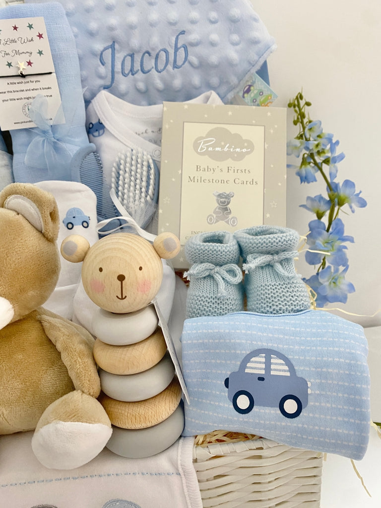 Baby Boy Hamper - Little Cars - Pink and Blue Hampers