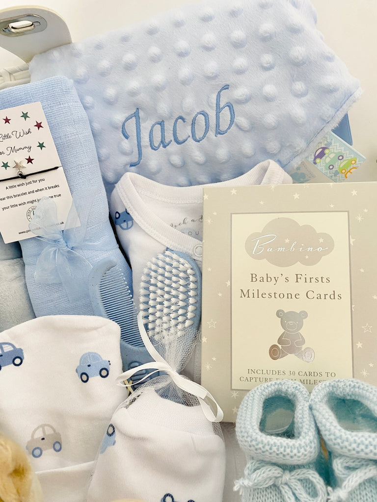 Baby Boy Hamper - Little Cars - Pink and Blue Hampers