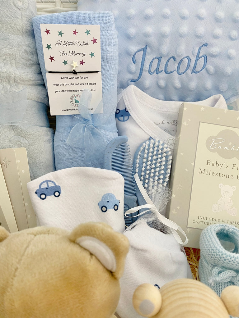 Baby Boy Hamper - Little Cars - Pink and Blue Hampers