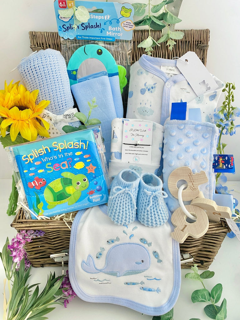 Baby Boy Hamper - Splashing Whale - Pink and Blue Hampers
