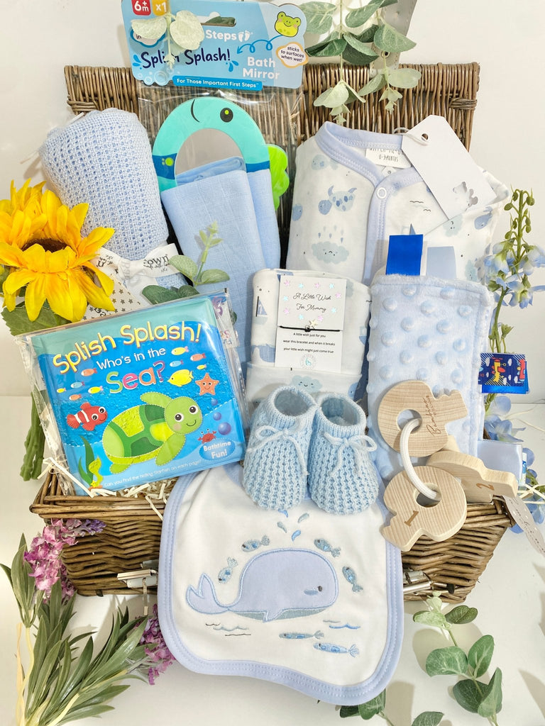 Baby Boy Hamper - Splashing Whale - Pink and Blue Hampers