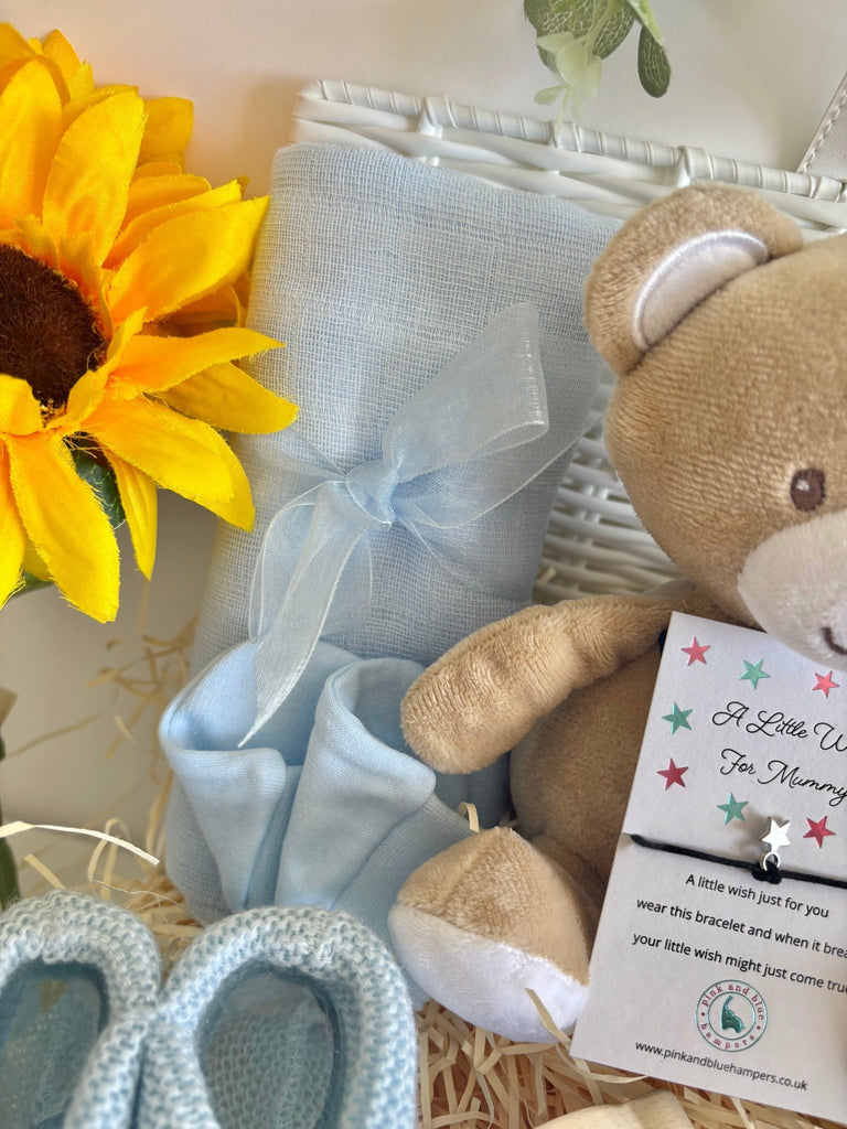 Baby Boy Hamper - Teddy Toes - Pink and Blue Hampers