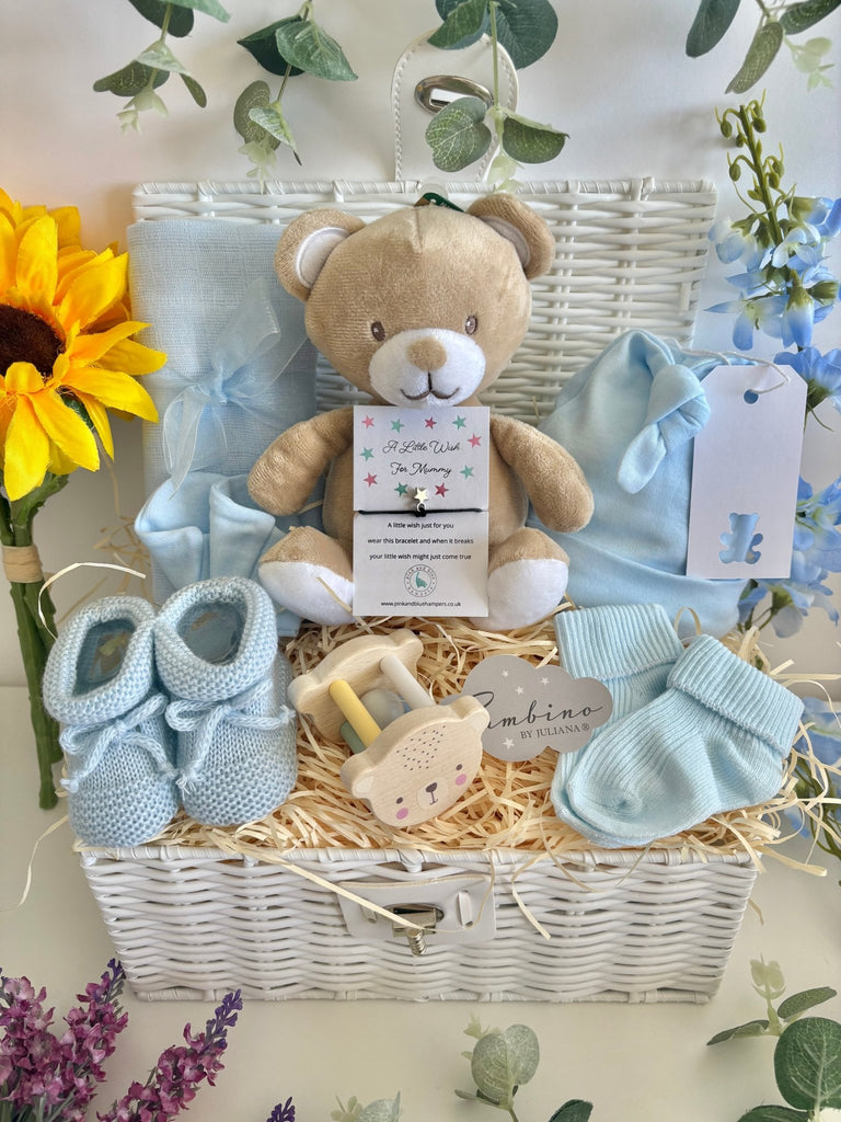 Baby Boy Hamper - Teddy Toes - Pink and Blue Hampers