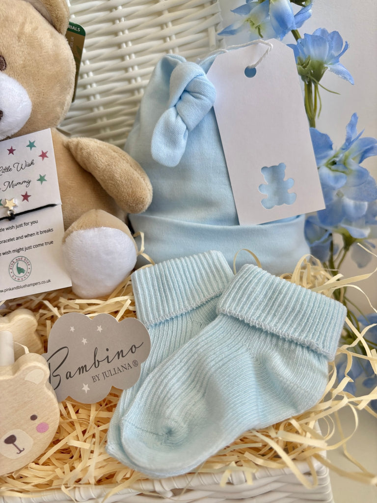 Baby Boy Hamper - Teddy Toes - Pink and Blue Hampers