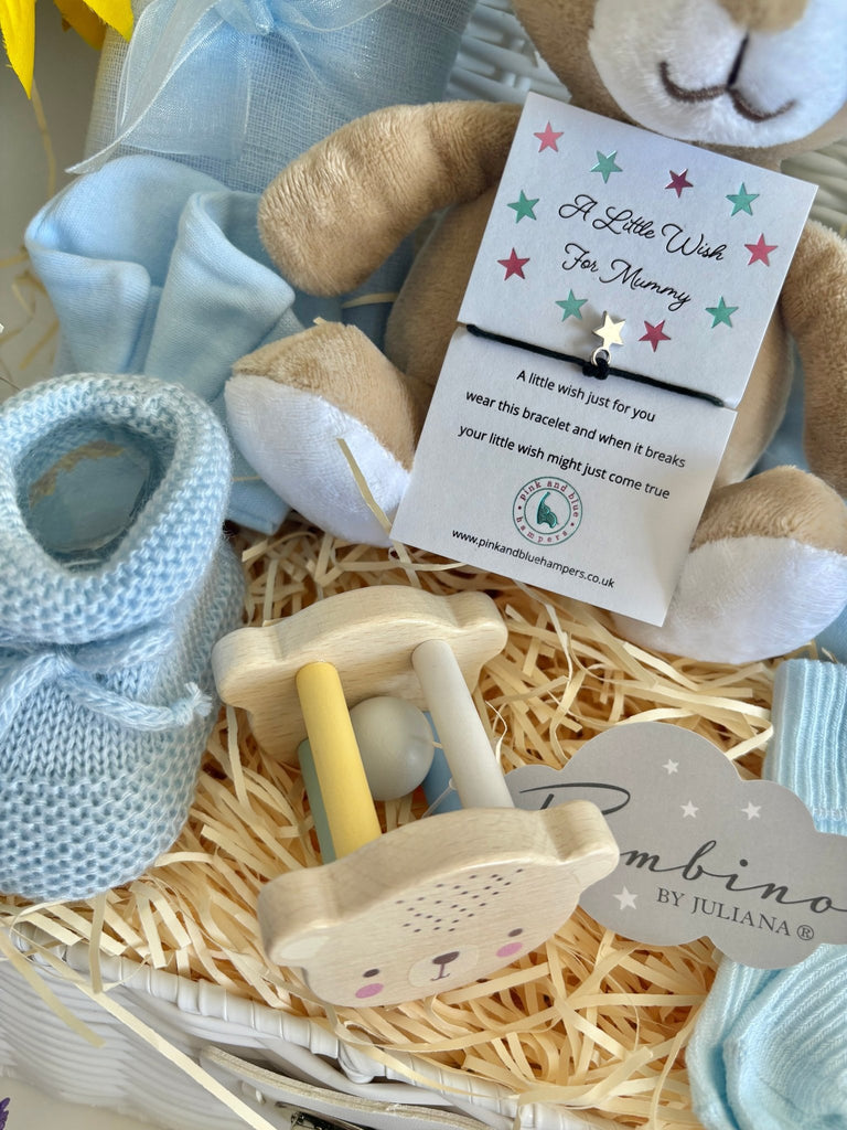 Baby Boy Hamper - Teddy Toes - Pink and Blue Hampers