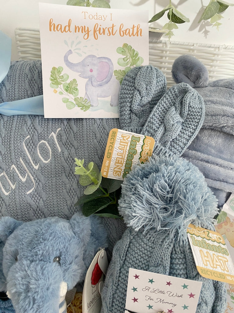 Baby Boy Hamper - Wrapped In Love - Pink and Blue Hampers