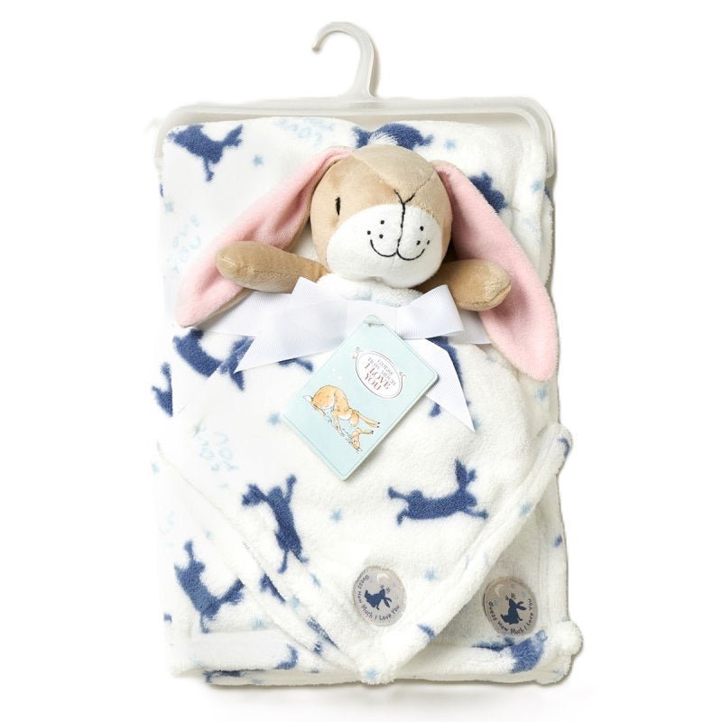 Baby Boys Guess How Much I Love You Comforter & Blanket - Pink and Blue Hampers