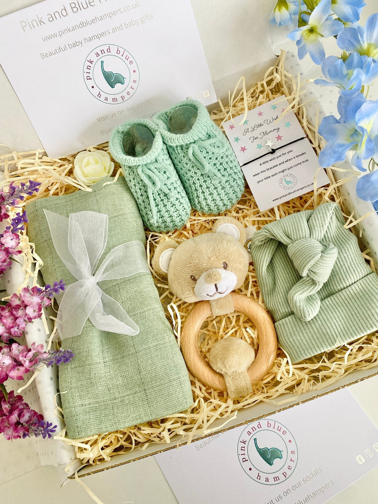 Baby Gift - Sweet Rattle Bear - Pink and Blue Hampers