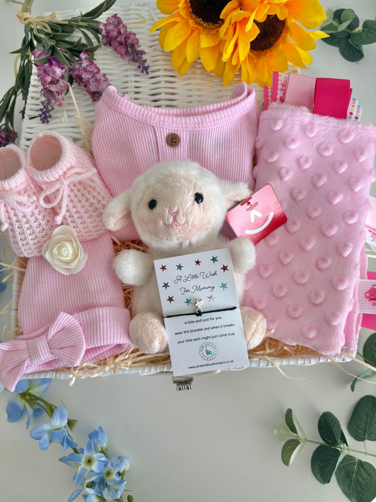 Baby Girl Hamper - Lamby Love - Pink and Blue Hampers