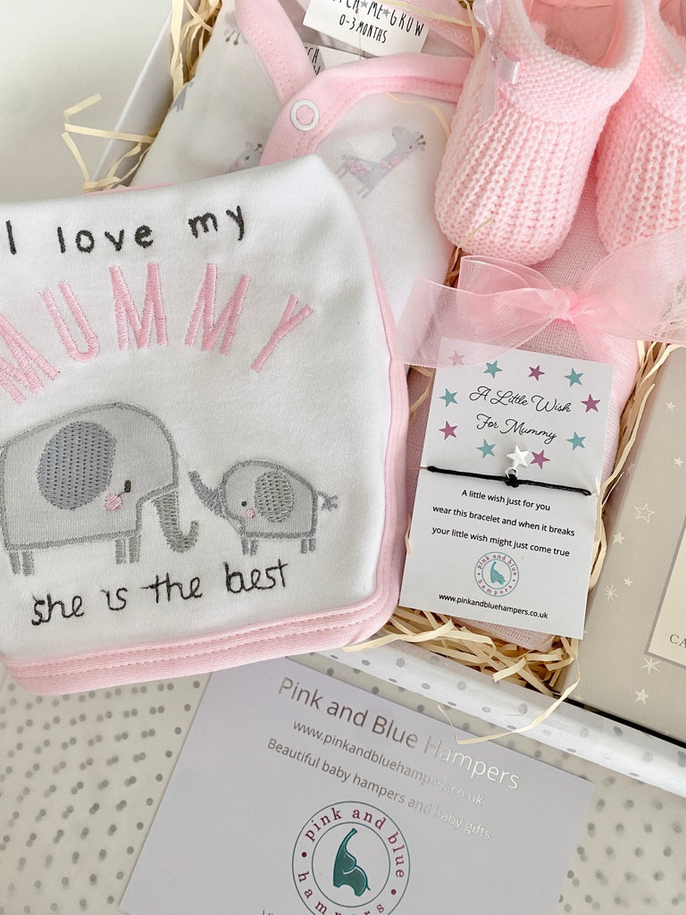 Baby Girl Hamper - Mummy Is The Best - Pink and Blue Hampers