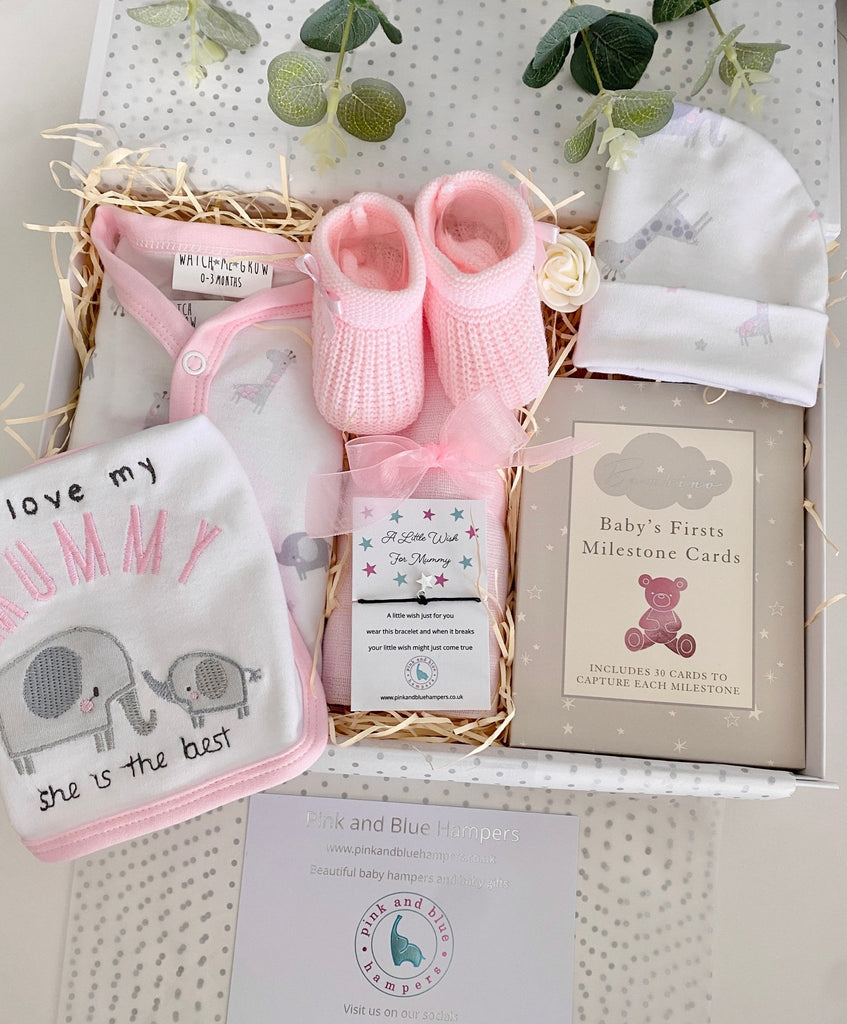 Baby Girl Hamper - Mummy Is The Best - Pink and Blue Hampers