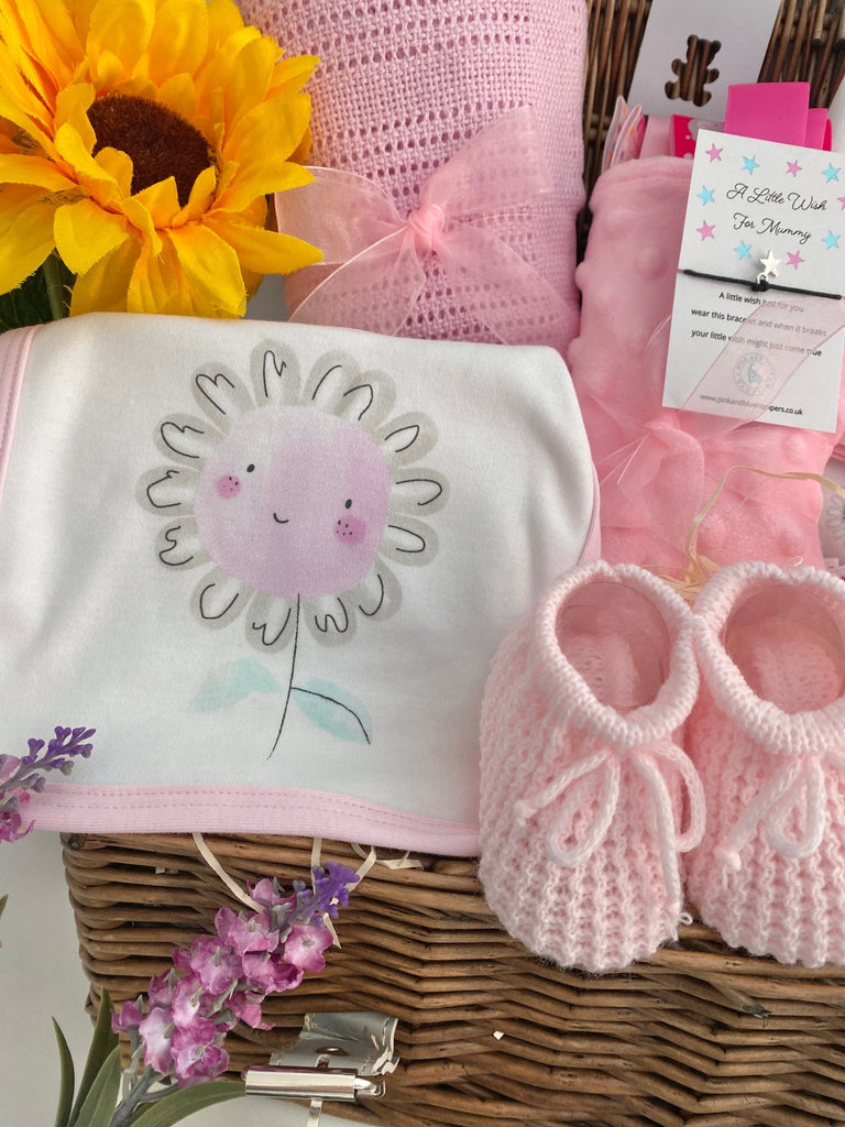 Baby Girl Hamper - Pretty Little Flower - Pink and Blue Hampers