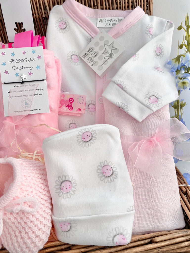 Baby Girl Hamper - Pretty Little Flower - Pink and Blue Hampers