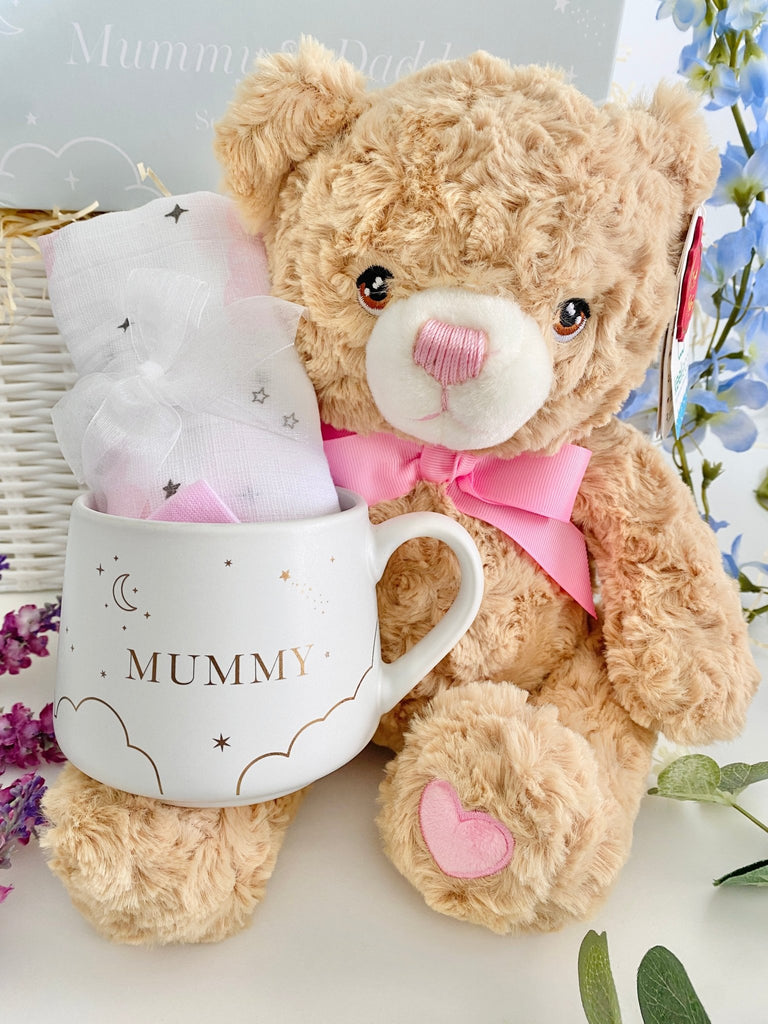 Baby Girl Hamper - Teddy Bear Love - Pink and Blue Hampers