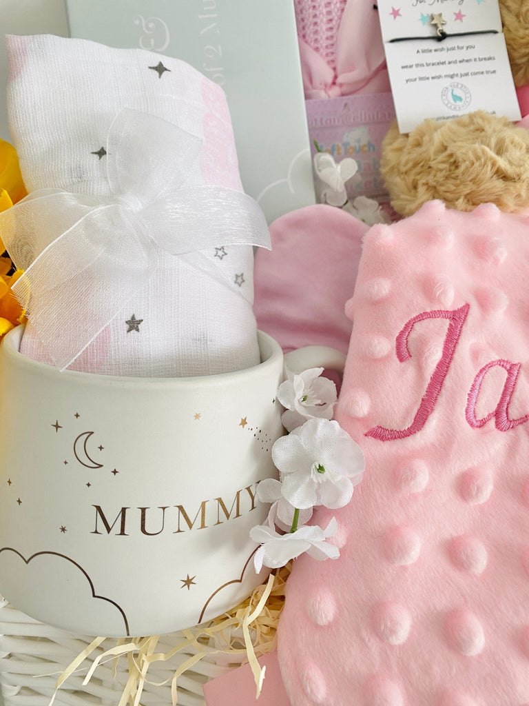 Baby Girl Hamper - Teddy Bear Love - Pink and Blue Hampers