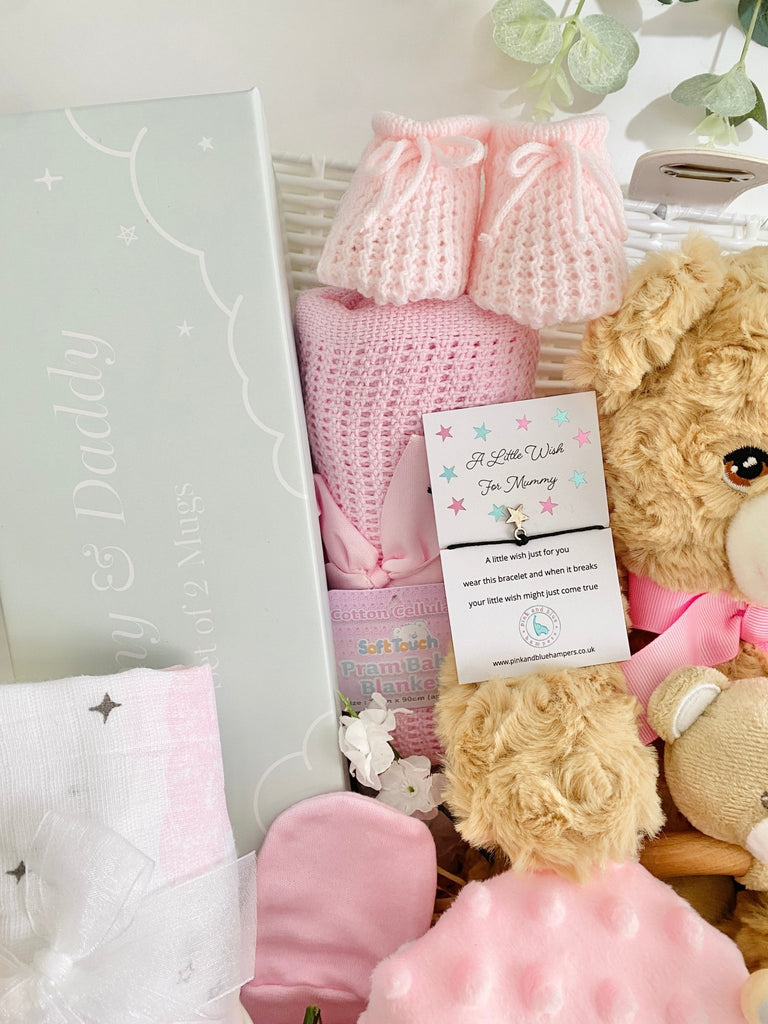 Baby Girl Hamper - Teddy Bear Love - Pink and Blue Hampers