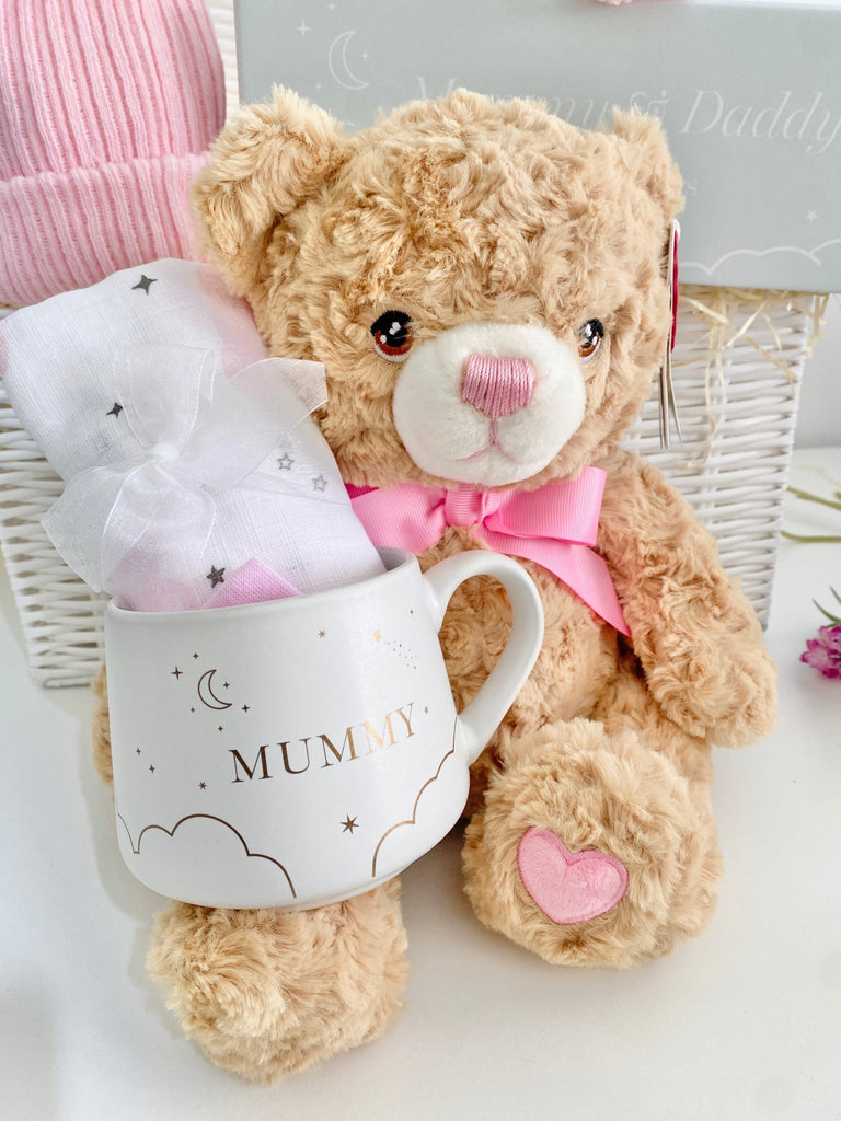 Baby Girl Hamper - Teddy Bear Love - Pink and Blue Hampers