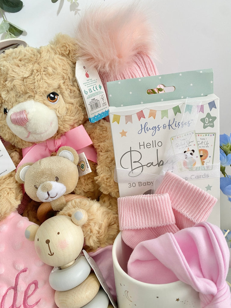 Baby Girl Hamper - Teddy Bear Love - Pink and Blue Hampers