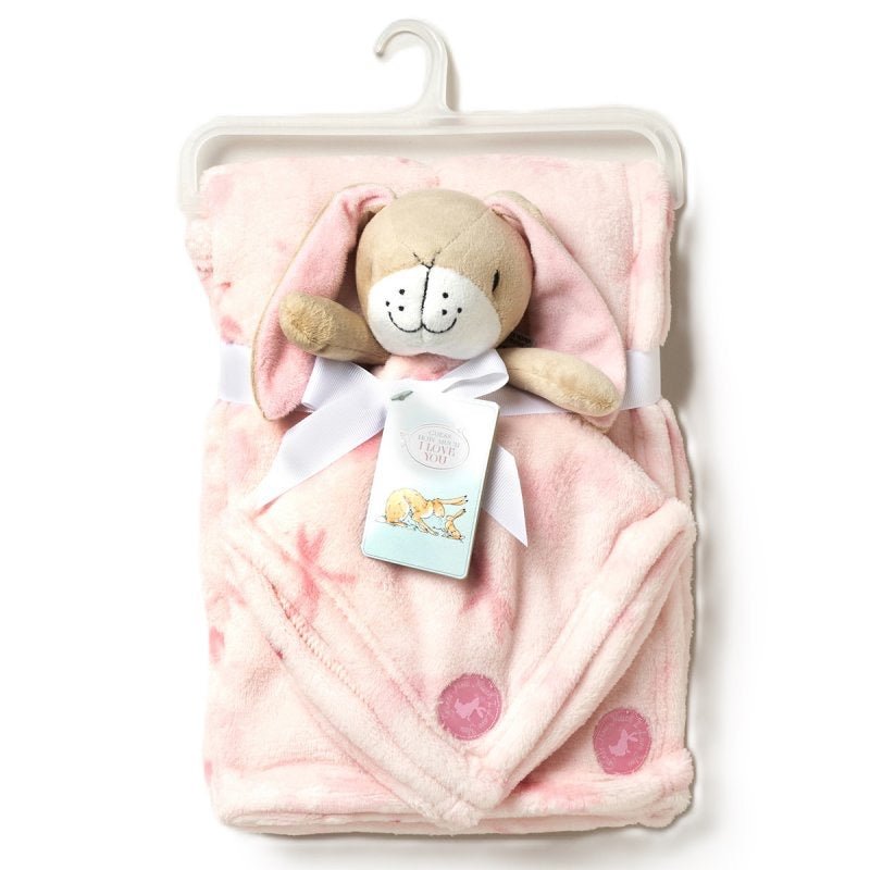 Baby Girls Guess How Much I Love You Comforter & Blanket - Pink and Blue Hampers