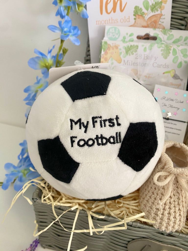 Baby Hamper - Baby’s First Football Soft Toy - Pink and Blue Hampers