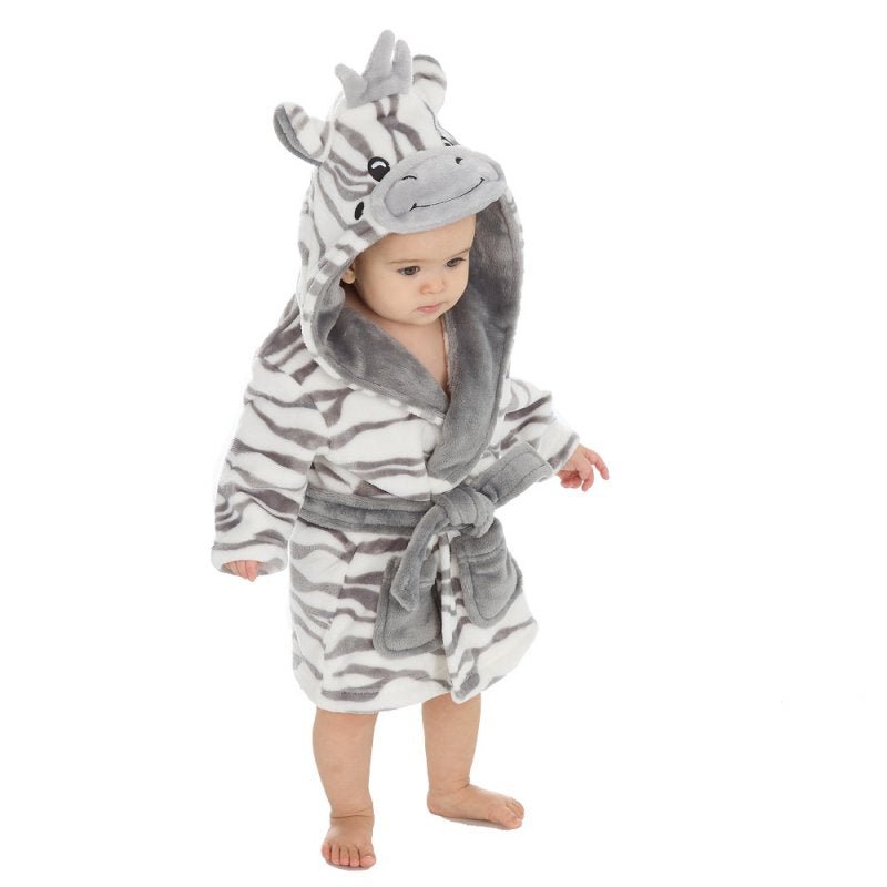 Baby Novelty Zebra Dressing Gown (0 - 6 Months) - Pink and Blue Hampers