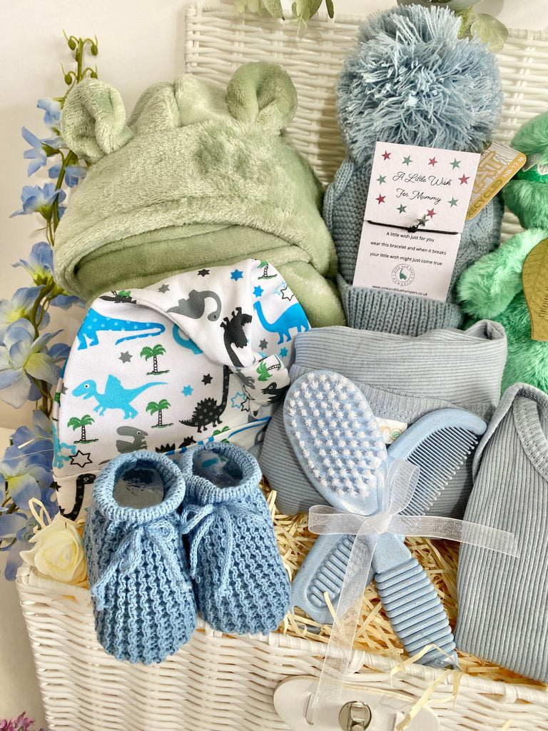 Baby Shower Gift Basket - Warming Dragon - Pink and Blue Hampers