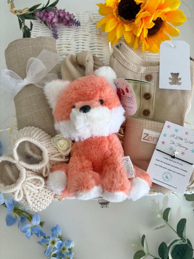 Baby Shower Gift Hamper - Cub Cuddles - Pink and Blue Hampers