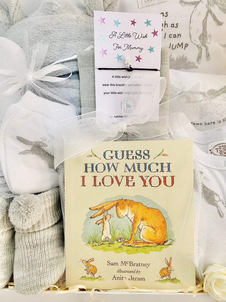 Baby Shower Gift Hamper - Guess How Much I Love You - Pink and Blue Hampers