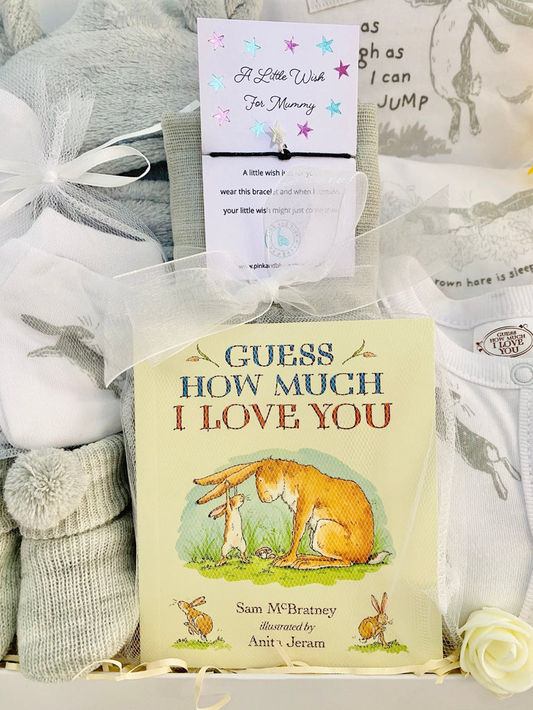 Baby Shower Gift Hamper - Guess How Much I Love You - Pink and Blue Hampers
