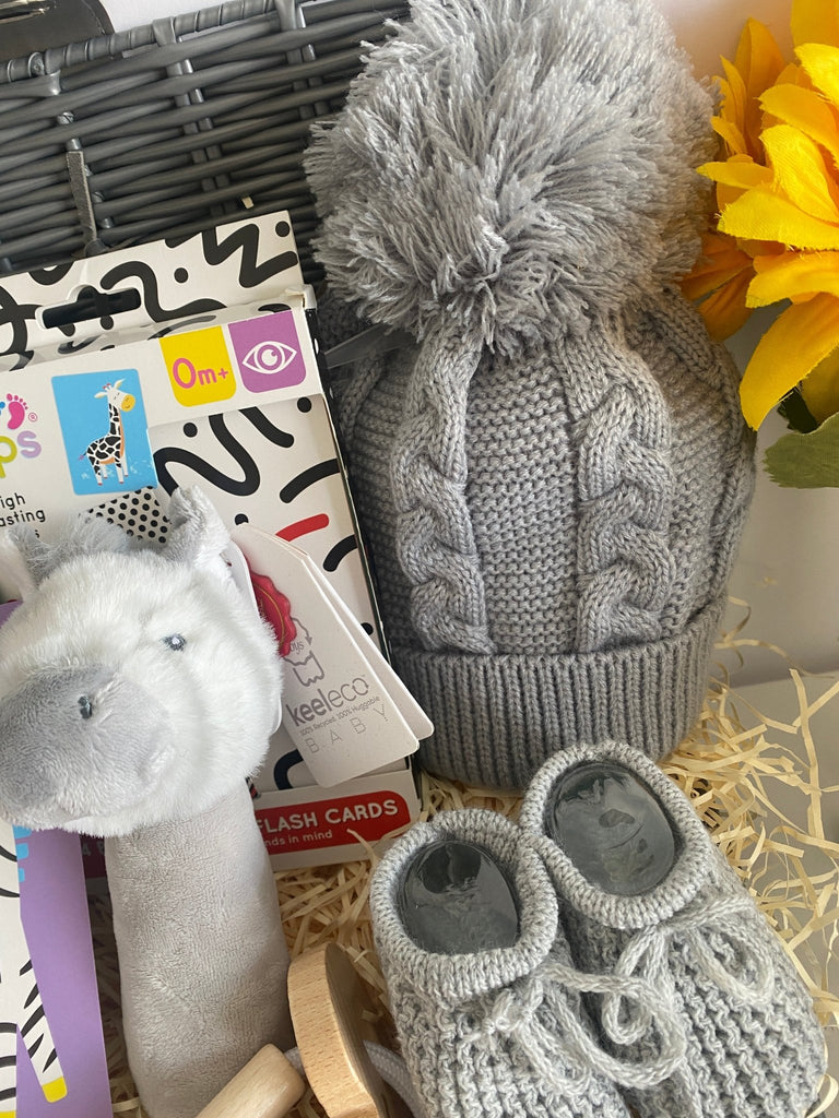 Baby Shower Gift - Stripey Zebra Fun - Pink and Blue Hampers