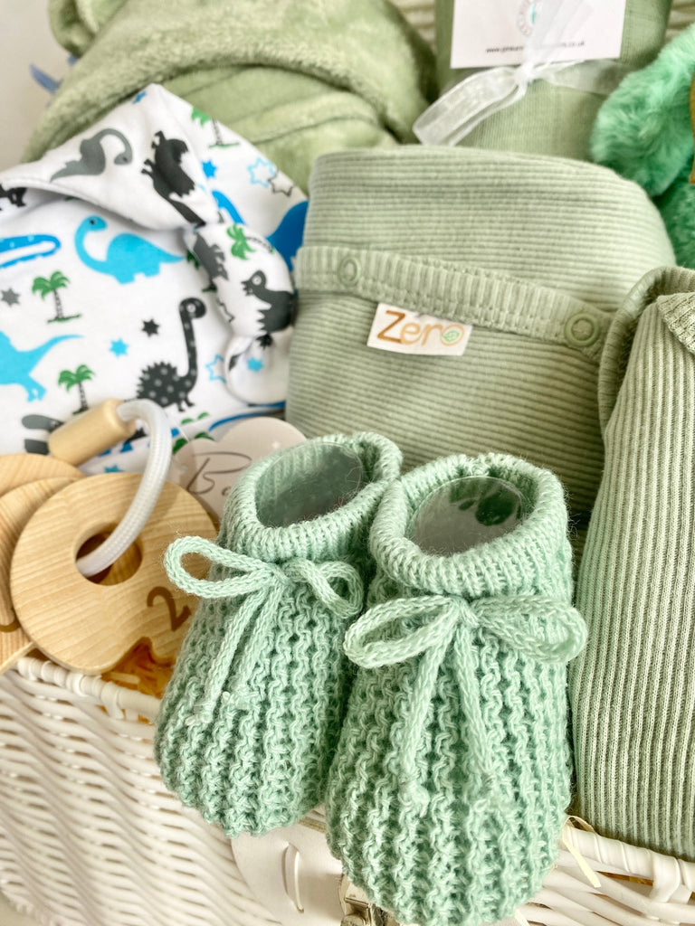 Baby Shower Hamper - Friendly Dinosaur & Dragon - Pink and Blue Hampers