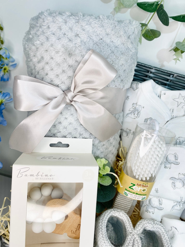 Baby Shower Hamper - Friendly Elephants - Pink and Blue Hampers