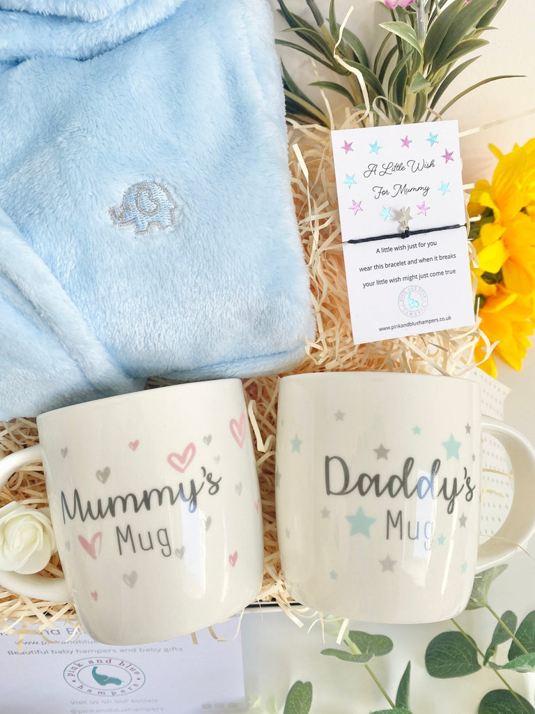 Beautiful Baby Boy Gift Hamper, New Mummy & Daddy Gift - Pink and Blue Hampers