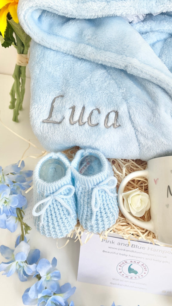 Beautiful Baby Boy Gift Hamper, New Mummy & Daddy Gift - Pink and Blue Hampers