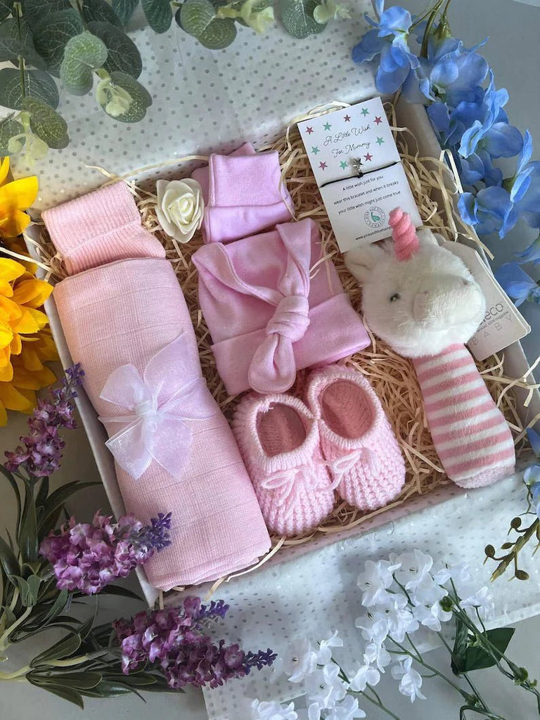 Gorgeous Animal Baby Girl Gift Set, New Baby Gift, Baby Shower Gift - Pink and Blue Hampers