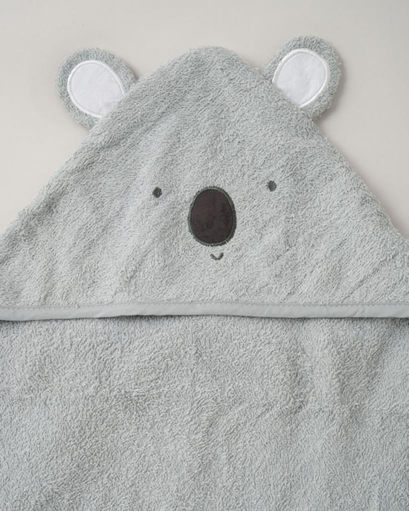 Grey Hooded Koala Baby Towel - Pink and Blue Hampers