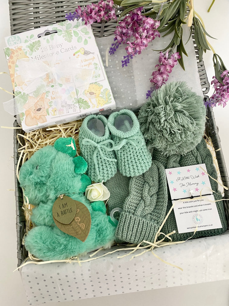 Maternity Gift Hamper - Little Dino Cuddles - Pink and Blue Hampers