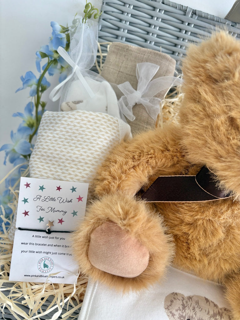 Maternity Gift Hamper - Teddy Bear Snuggles - Pink and Blue Hampers