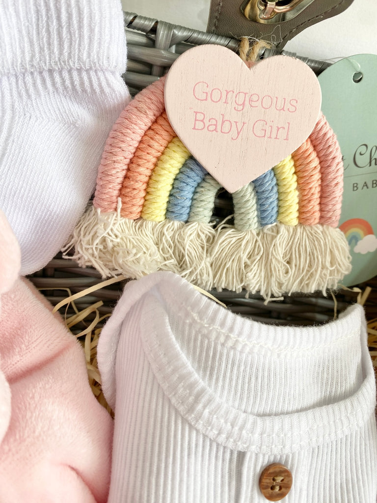 Mum To Be Basket Gift - Teddy Bear Smiles - Pink and Blue Hampers