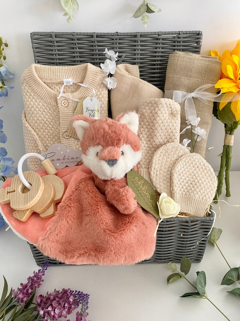 New Baby Hamper - Fabulous Fox - Pink and Blue Hampers