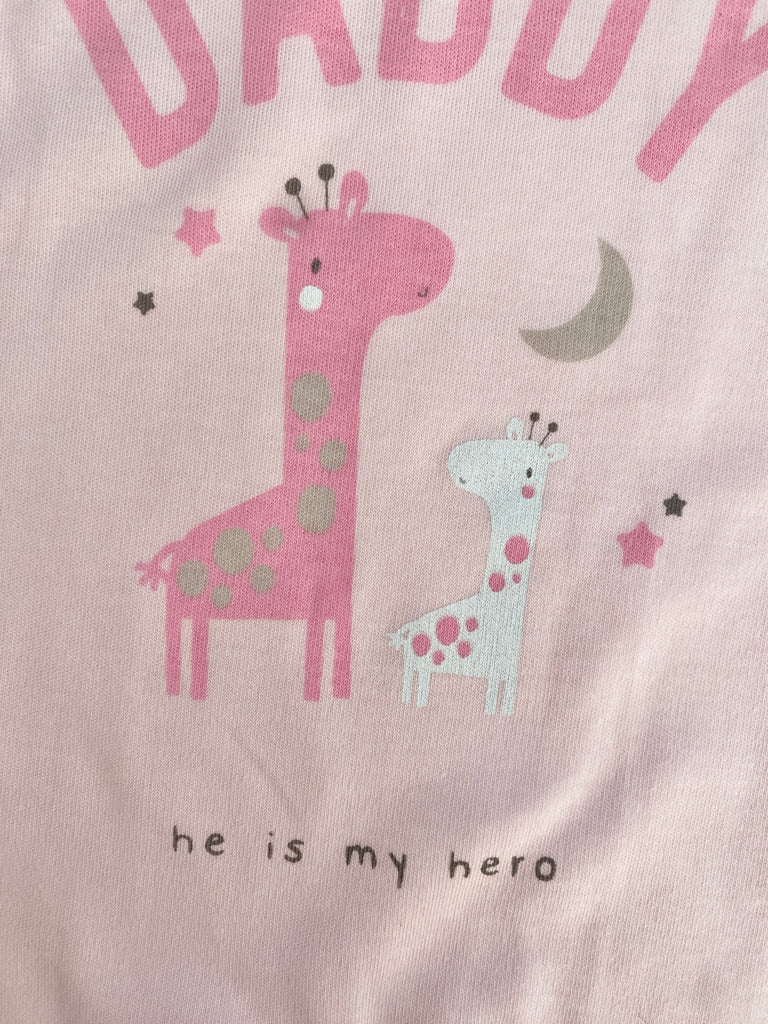 New Dad Gift - I Love My Daddy Sleepsuit Size 0 - 3 Months - Pink and Blue Hampers